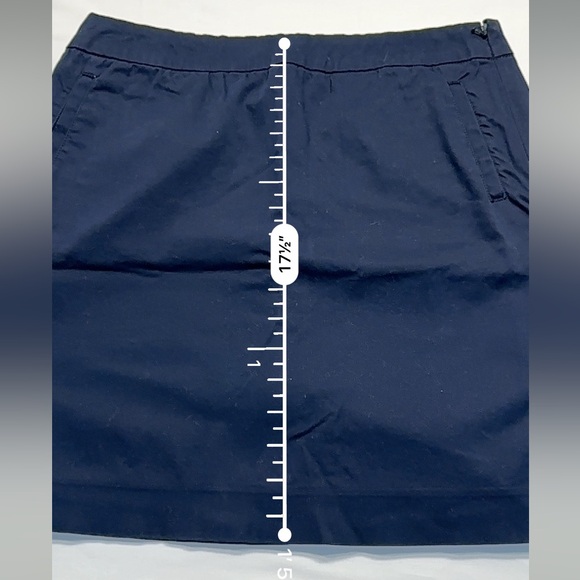 LLBean favorite fit cotton skirt two front pocket side zipper petite size 8 - Picture 5 of 9